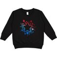 thumbnail image 2 of Inktastic Fourth of July Star Firework Toddler Sweatshirt, 2 of 4