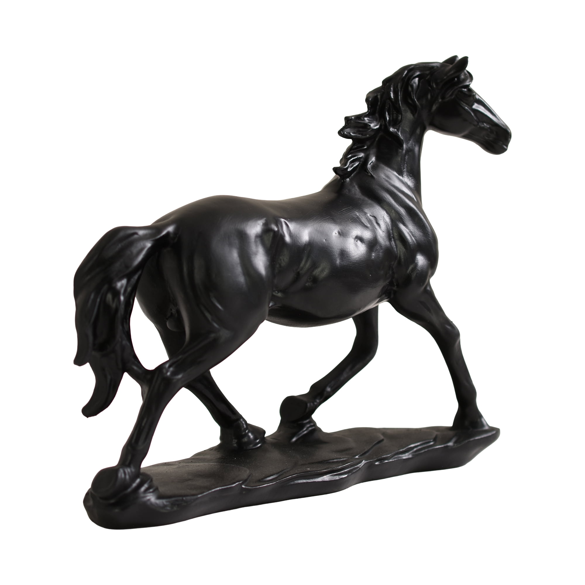 The Pioneer Woman Black Resin Horse Tabletop Sculpture, Equestrian Horse Figurine Decor, Modern Farmhouse Western Accent Statue