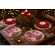 thumbnail image 3 of 4pzs Mantel Individual De Mesa Bordado Navideño Xtellar rosa, 3 of 4