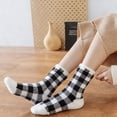 thumbnail image 2 of Slipper Socks for Women with Grippers Non Fuzzy Grip Winter Warm Cozy Thick Comfy Soft Cabin Socks, 2 of 7