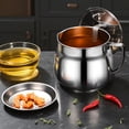 thumbnail image 6 of Stainless Steel Oil Filter Container, Heat‑Resistant Can with Built‑in Mesh Strainer Lid, for Used Frying Oil Filtering & Storage, Countertop Placement and Kitchen Stove‑Side Cooking Work, 6 of 8