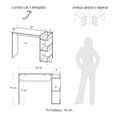 thumbnail image 3 of Escritorio Shelf Duna 100x73x40 con entrepaños MDP, 3 of 6