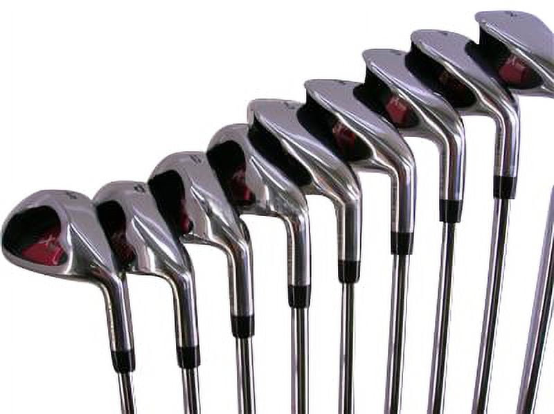 Extreme X5 Wide Sole iBRID Iron Set +1 inch Over Big & Tall Men's Complete 8-Piece Iron Set (4-SW) Right Handed Regular Flex R Flex Club (Tall 6'0"+ / +1" Over) with Midsize Black Pro Velvet Grips
