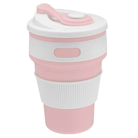 Foldable Silicone Coffee Cup 350ML Mug Reusable Travel Collapsible Leak (The Best Reusable Coffee Cups)