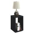 thumbnail image 3 of Homestock Suburban Sophistication End Table With Shelf, Black Finish - 15.5"D X 15.5"W X 24"H, Engineered Wood Material, Living Room, Solid Back, 3 of 6