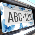 thumbnail image 6 of 1 Pcs Blue Butterflies License Plate Frame, License Plate Cover for Car Decorative Parts, Aluminum License Plate Bracket Holder Rust-Proof Weather-Proof for US Standard Car, 6 of 9