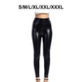 thumbnail image 2 of Sonducket Pantalones de cuero de cintura alta para mujer, pantalones de invierno para viajar, senderismo, fiesta, poliéster de PU, pantalones Prendas para la parte inferior del cuerpo L, 2 of 6