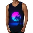 thumbnail image 2 of Men's Beach Tank Tops,Palm Tree Tanks Tops for Mens Cool Printed Graphic Sleeveless Tank Top Muscle Shirt for Workout Gym Jogging, 2 of 5
