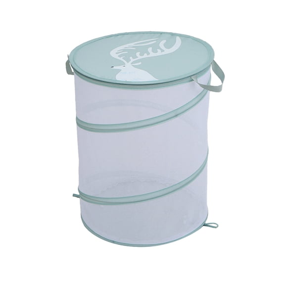 Qholemyo Lightweight Mesh Clothes Hamper Foldable Laundry Basket For Plush Toys Storage And Dirty Clothes Organization