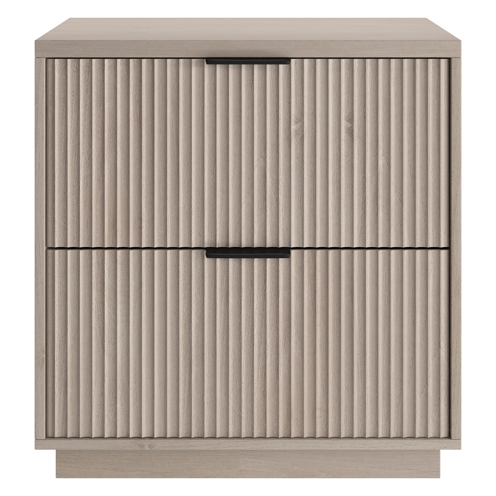 Yarden 24" Wide Rectangular Fluted Nightstand in Alder White