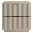 thumbnail image 3 of Yarden 24" Wide Rectangular Fluted Nightstand in Alder White, 3 of 5