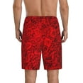 thumbnail image 4 of Lsque Red Rose Mens Sleep Pajama Shorts,Short Pajama Pants, Cotton Ultra-Soft Knit-Large, 4 of 9