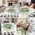 thumbnail image 5 of Large Area Rugs for Living Room Bedroom, Eucalyptus Leaf 5'x8' Rug Washable Carpet Runner Indoor Outdoor, Farmhouse Buffalo Plaid Green Botanical Non Slip Floor Mats Rug for Kitchen, Bathroom, 5 of 8