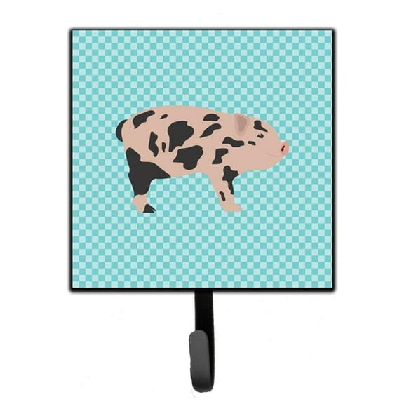 Carolines Treasures BB8109SH4 Mini Miniature Pig Blue Check Leash or Key Holder