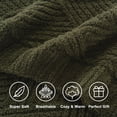 thumbnail image 4 of Battilo Olive Green Knit Throw Blanket for Couch Sofa, Soft Cozy Lightweight Chenille Blanket, 50"x60", 4 of 8