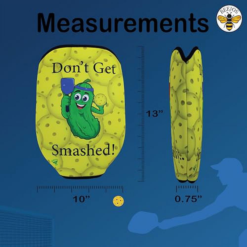 Dink Responsibly... Don't Get Smashed Pickleball Paddle Sleeve - Universal Fit, Zipper-Free Cover (Paddle Excluded)
