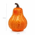 thumbnail image 3 of Fwttom Halloween Decor Indoor, Luminous Crackle Orange Glass Pumpkin Lights, Warm Light Pumpkin Table Lamp, Fall Halloween Decor for Mantel Home Holiday Party, 3 of 6