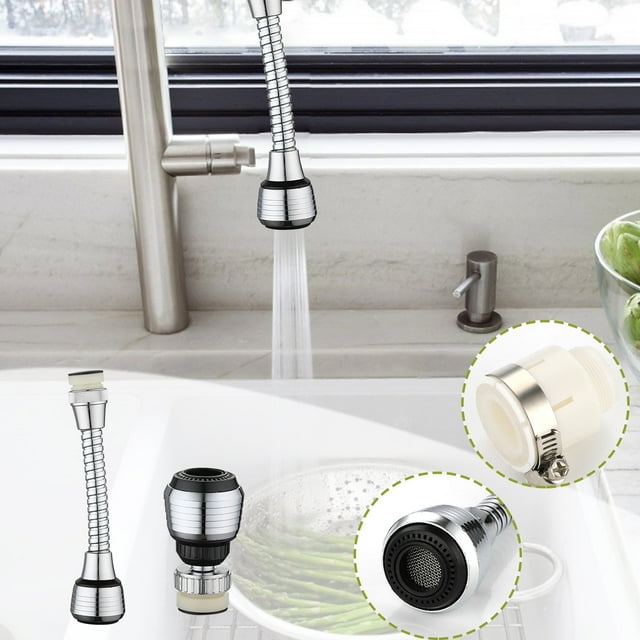 Iumwxz Kitchen Gadgets Faucet Head Extension Extender Household Tap Water Shower Water Saving Rotatable Filter Nozzle Kitchen Utensil Set A Plastic 50% Off Clear