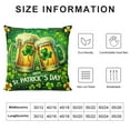 thumbnail image 5 of YANMS Happy St Patricks Day Pillow Covers Green Shamrock Beer Throw Pillow Covers for Couch Living Room Lumbar Sofa Decorative Pillowcase Saint Patricks Day College Ornament, 5 of 5