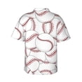 thumbnail image 3 of Men'S Button Down Shirts Baseball Ball Hawaiian Short Sleeve Tropical T Shirts Small, 3 of 9