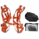 thumbnail image 1 of Empuñaduras para zapatos de escalada en hielo de 18 dientes con bolsa impermeable, color naranja, talla L (41-46), 1 of 8