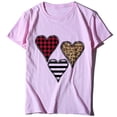 thumbnail image 4 of Leesechin Couple Matching Shirts Women's Short-Sleeved Valentine's Day Print Round Neck Top T-shirt, 4 of 4