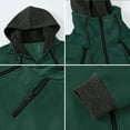 thumbnail image 4 of NEIKU Mens Zipper Hoodie Casual Hooded Sweatshirt Fleece Jacket Darkgreen-L, 4 of 5