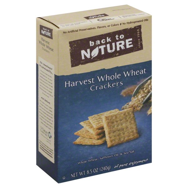 Back to Nature All Natural Harvest Whole Wheat Crackers, 8.5 Oz