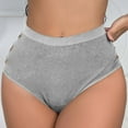 thumbnail image 4 of Bigersell Lace Underwear for Women Clearance Womens Underwear Bikini Period Panty Style P-1428 Spandex Shaping Panties Ladies Thongs Briefs High Waist Women's Panties Gray S, 4 of 6