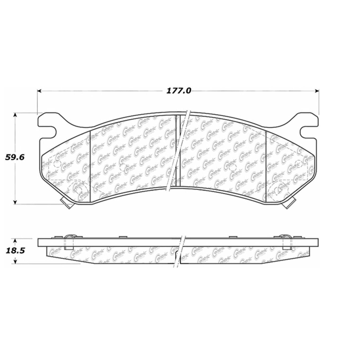 Centric Parts 106.07850 Posi-Quiet Severe Duty Brake Pad