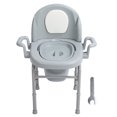 thumbnail image 2 of Chaise de Commode pour Toilette, Accoudoirs 3 Niveaux Hauteur Réglable Couvercle Scellé Robuste Chaise de Chevet pour Adultes pour Toilette Accroupie, 2 of 7