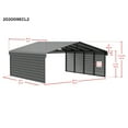 thumbnail image 4 of Arrow 20 x 20 x 9 ft Eggshell Steel Carport With 2 Side Wall Kit, 4 of 15