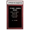 Aarco Products CDC2418H 1-Door Enclosed Changeable Letter Board with Header - Cherry