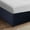 Navy blue, variant on Bed Skirt with Spilt Corner 15 Inch Drop, Polyester Blended Quilted Bed Wrap,Modern Dust Ruffle, Anti-Wrinkle & Fade Resistant, Dust Proof for Bedroom