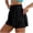 Black, variant on COMVALUE Women's 2 in 1 Running Shorts High-Split Athletic Short High Waisted 3" Liner Workout Gym Short with Pockets (Pink, S)