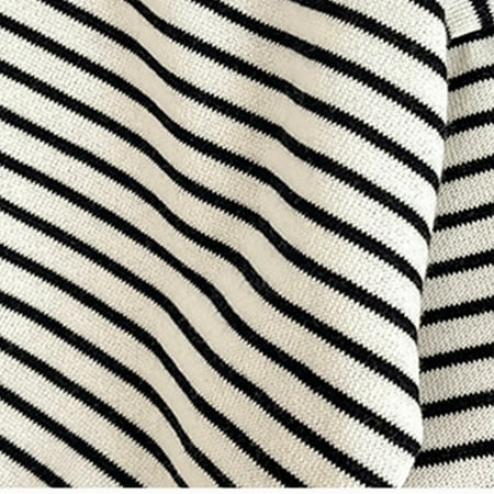 

Quealent Baby Girls Boys Autumn Striped Long Sleeve Shirt Tops Clothes Undershirt Boys Black 18-24 Months