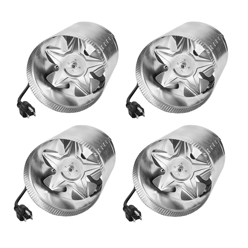 iPower 4Pack 4" 100 CFM Booster Fan Inline Duct Vent Blower for HVAC