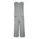 thumbnail image 3 of Mujer Pantalones Casual 2 Pc Moda Cuello Redondo Blusa sin Mangas Bolsillos Sueltos Pantalones Conjuntos, Verano, 3 of 3