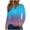 Sky Blue, variant on LYXSSBYX Long Sleeve Shirts for Women Women's Casual Gradient Long Sleeve V-Neck Tops