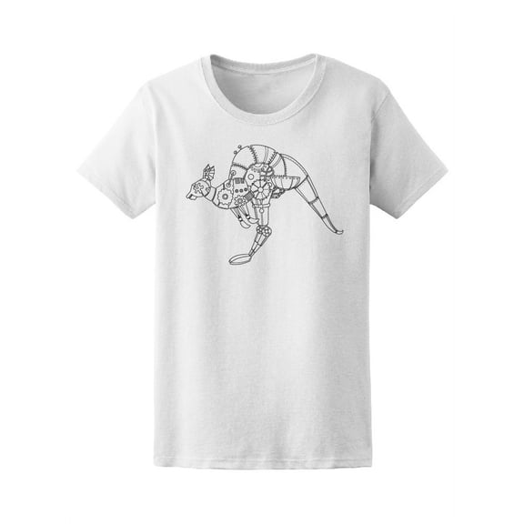 Steampunk Kangaroo Animal T-Shirt Women -Image by Shutterstock, Female x-Large