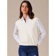 thumbnail image 3 of DARING DIVA Women's Uniform V Neck Knit Sleeveless Sweater Tank Tops L Beige, 3 of 6