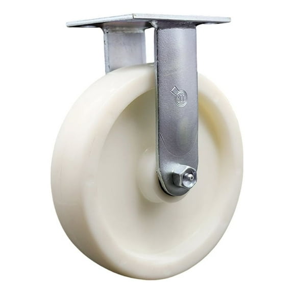 8 Inch Nylon Wheel Rigid Caster with Ball Bearing Service Caster Brand