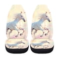 thumbnail image 5 of XYZCANDO Easy Install Car Seat Covers Van Auto Truck, Waterproof Protector Car Front Seat Covers 2 Pack Polyester Fabric Horse Galloping Design, 5 of 10