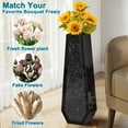 thumbnail image 3 of 30" Tall Crushed Diamond Floor Vase, Black Large Vases for Decor Living Room, Crystal Mirrored Home Decor Vases for Dried Flower, 3 of 6