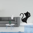 thumbnail image 2 of Reloj de pared con forma de gato haciendo el gesto de la mano de la música. Escultura creativa de una figura de . Adorno decorativo moder, 2 of 8