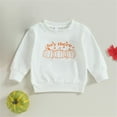 thumbnail image 2 of Coerni Kids Sweatshirts Soft Cotton Warm Crewneck Long Sleeve Pumpkin Letter Hallow-een Sweatshirt For Boys Or Girls Tween Girls, 2 of 6