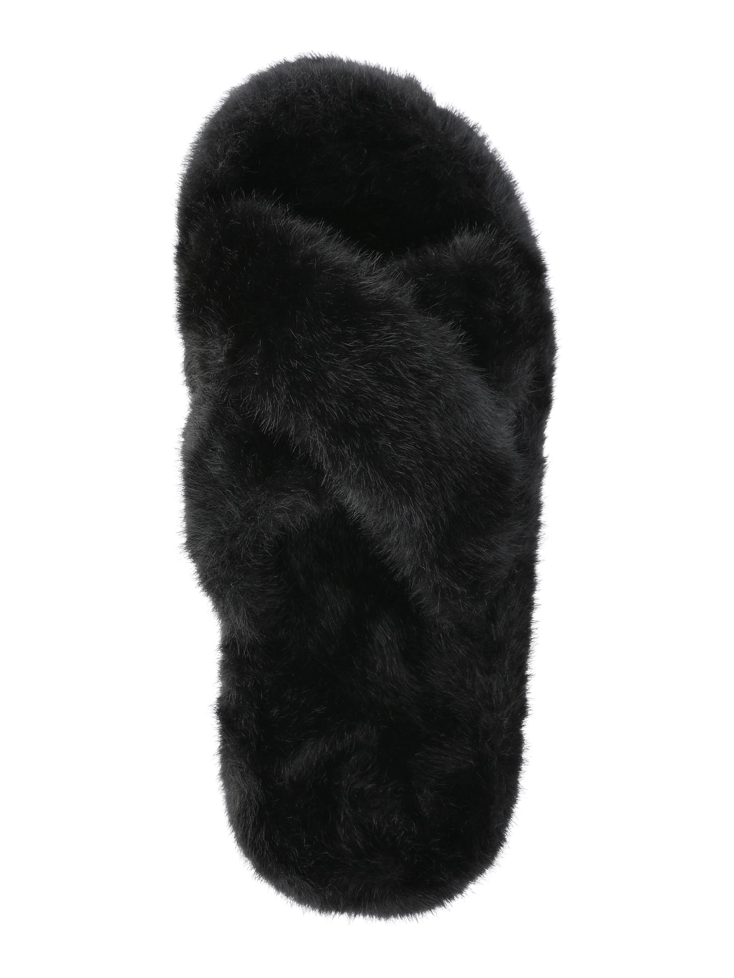No Boundaries Women's Faux Fur Platform X-Band Slippers
