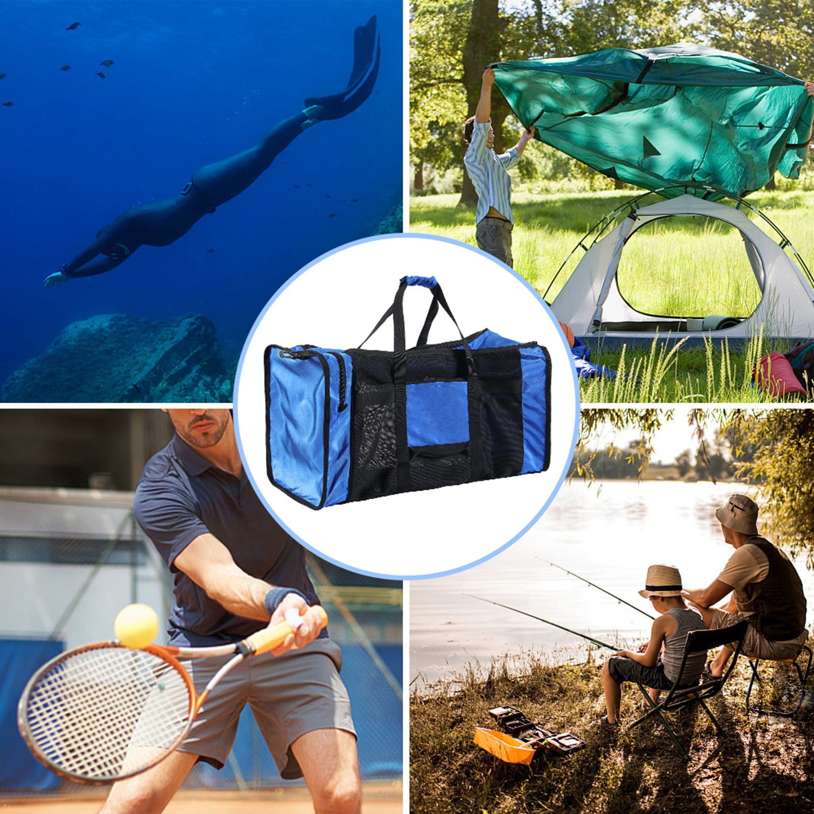 Duffle 100L Mesh Duffle Gear Bag For  Diving Snorkeling Swimming Beach And Sports Equipment