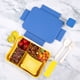 thumbnail image 5 of Lonchera clásica Bento: lonchera grande de 4,8 tazas con 4 compartimentos, a prueba de fugas, asa portátil, duradera, apta para microondas y lavavajillas, fabricada con materiales sin BPA (azul/pera, 5 of 5