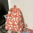 thumbnail image 6 of HengDidi Trendy Harajuku Cow Print Backpack - Lightweight Durable Nylon Daypack for Campus, Travel & Outdoor Activities Orange, 6 of 7
